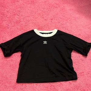 Adidas Originals Black Crop Tee in Small